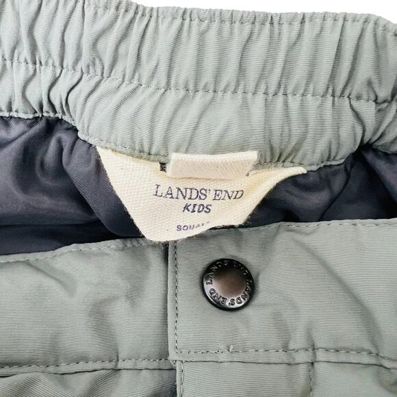 Lands End Kids Squall Waterproof Insulated Iron Knee Winter Snow Pants Grey 10H - Picture 3 of 8